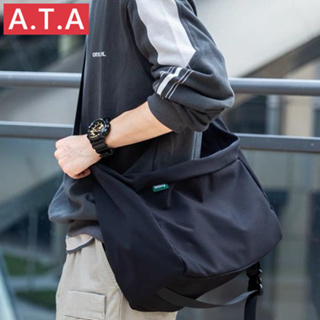 A.t.a กระเป๋าสะพายไหล่ กระเป๋าเมสเซนเจอร์ ลําลอง ความจุขนาดใหญ่ สไตล์ญี่ปุ่น สําหรับผู้ชาย นักเรียน