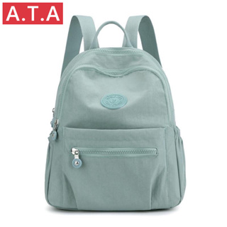 A.t.a กระเป๋าเป้สะพายหลัง กระเป๋านักเรียน ผ้าไนล่อน น้ําหนักเบา จุของได้เยอะ เรียบง่าย สําหรับผู้หญิง