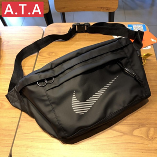 A.t.a ใหม่ กระเป๋าคาดอก กระเป๋าสะพายไหล่ สะท้อนแสง ความจุขนาดใหญ่ 3M สีดํา สําหรับนักเรียน เล่นกีฬา