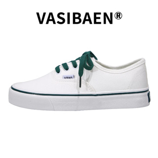 Vasibaen รองเท้าผ้าใบลําลอง ข้อสั้น ระบายอากาศ สีเขียวเข้ม แฟชั่นฤดูร้อน และฤดูใบไม้ร่วง สําหรับคู่รัก