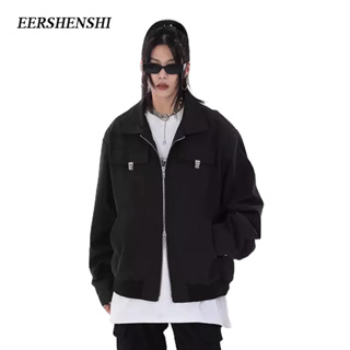 EERSHENSHI เสื้อโค้ทผู้ชาย: ฤดูใบไม้ผลิและฤดูใบไม้ร่วงอินเทรนด์ใหม่เกาหลีรุ่นเรียบง่ายและระดับไฮเอนด์หลวมผู้ชายสบาย ๆ