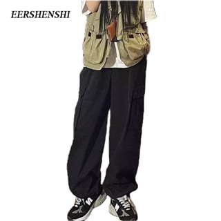 EERSHENSHI กางเกงขายาวผู้ชายแบรนด์อินเทรนด์ญี่ปุ่นฤดูใบไม้ผลิและฤดูใบไม้ร่วงใหม่สไตล์ INS ถนนหลวมกางเกงลําลองผู้ชาย