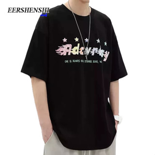 EERSHENSHI เสื้อยืดผู้ชายทุกวันของผู้ชายทุกการแข่งขันน้ำแฟชั่นแบรนด์ใหม่ฤดูร้อนรอบคอแขนสั้นอารมณ์เยาวชนที่นิยมเสื้อยืด