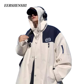 EERSHENSHI เสื้อโค้ทผู้ชาย: ปกใหม่ฤดูใบไม้ผลิและฤดูใบไม้ร่วงอินเทรนด์, แขนยาว, แขนหลวม, เสื้อโค้ทผู้ชายวรรณกรรมและเป็นที่นิยม