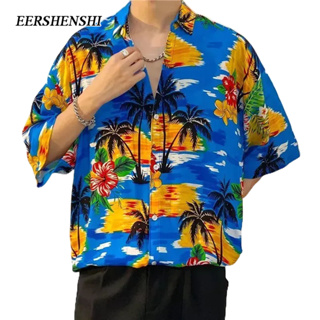 EERSHENSHI เทรนด์เสื้อเชิ้ตผู้ชาย: ฤดูร้อนใหม่, สไตล์ญี่ปุ่น, เกาหลี, เสื้อเชิ้ตแฟชั่นเยาวชนที่เรียบง่าย