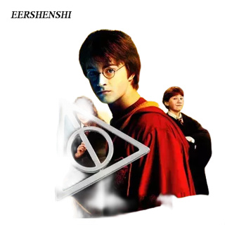 EERSHENSHI สร้อยคอ Harry Potter ยุโรปและอเมริกา Luna Deathly Hallows โซ่สเวตเตอร์จี้สามเหลี่ยม