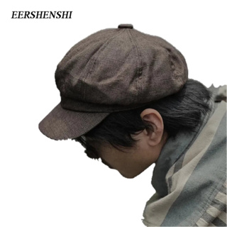 EERSHENSHI หมวกเบเรต์ลำลองสไตล์อังกฤษย้อนยุควรรณกรรมย้อนยุคบางส่วน