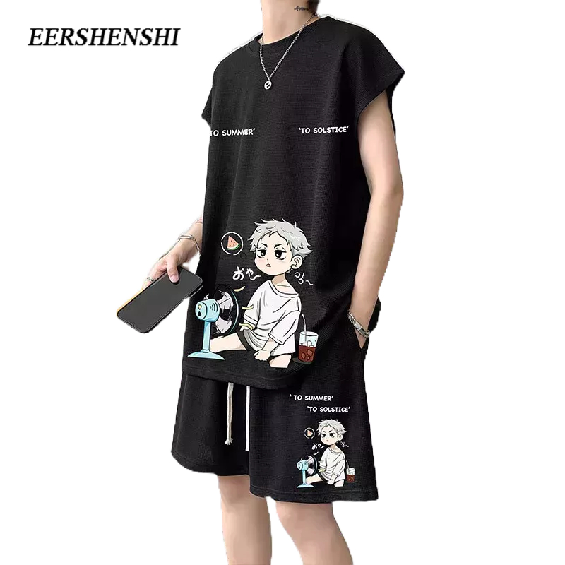 eershenshi-เสื้อกั๊กกีฬาผู้ชายหลวมอินเทรนด์แบรนด์-ins-ฟิตเนสสีทึบหลวมคุณภาพสูงชายและหญิง