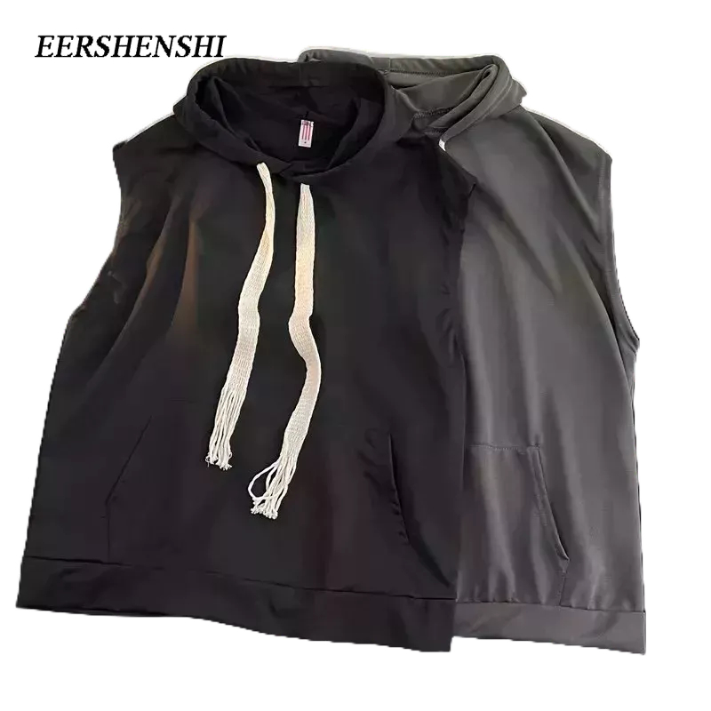 eershenshi-เสื้อกั๊กมีฮู้ดผู้ชายแฟชั่นลำลองอินเทรนด์แบรนด์ไฮสตรีท-ins-เสื้อเยาวชนหลวมคุณภาพสูง