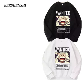 EERSHENSHI เสื้อสเวตเตอร์ผู้ชายแบรนด์อินเทรนด์ญี่ปุ่นฤดูใบไม้ผลิและฤดูใบไม้ร่วง One Piece อะนิเมะพิมพ์คอกลมแขนยาวเสื้อสเวตเตอร์ลําลองของผู้ชายหลวม