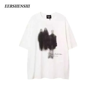EERSHENSHI เสื้อยืดผู้ชายคอกลมแฟชั่นยอดนิยมแขนสั้นฮาราจูกุญี่ปุ่นแนวโน้มใหม่ของเสื้อยืดผู้ชาย