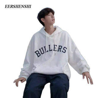 EERSHENSHI เสื้อสเวตเตอร์ผู้ชายจดหมายเยาวชนพิมพ์จดหมายผู้ชายฤดูใบไม้ร่วง 2023 รุ่นใหม่เกาหลีหลวมเสื้อสเวตเตอร์แขนยาวลําลองของผู้ชาย