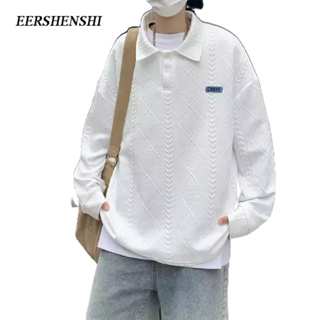 EERSHENSHI เสื้อสเวตเตอร์ผู้ชายวรรณกรรมใหม่สบาย ๆ 2023INS สไตล์ยอดนิยมหลวมคอกลมเสื้อสเวตเตอร์แขนยาว