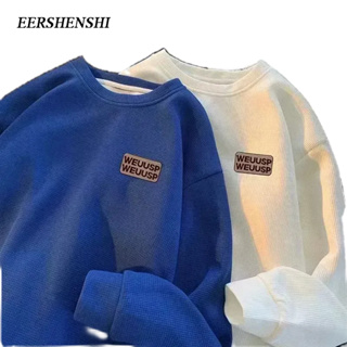EERSHENSHI เสื้อสเวตเตอร์ผู้ชายฤดูใบไม้ร่วง 2023 ใหม่สไตล์ยุโรปและอเมริกาย้อนยุคแบรนด์แฟชั่นหลวมเสื้อสเวตเตอร์ลําลองผู้ชาย