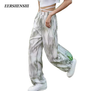 EERSHENSHI กางเกงผู้ชาย, อินเทรนด์ฤดูร้อนและฤดูใบไม้ร่วงไล่ระดับสีการออกแบบหลวมกางเกงลําลองของผู้ชาย