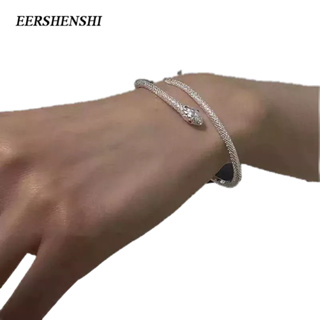 EERSHENSHI เครื่องประดับผู้ชาย: รูปแบบงู, การออกแบบที่เรียบง่าย, พื้นผิวคุณภาพสูงที่ปรับได้, เครื่องประดับแฟชั่นผู้ชาย