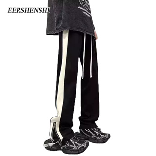 EERSHENSHI กางเกงขายาวผู้ชาย, อารมณ์ขี้เกียจ, กางเกงลำลองอินเทรนด์ทรงหลวม, แบรนด์อินเทรนด์แฟชั่นอ่อนเยาว์, ลำลองคุณภาพสูง