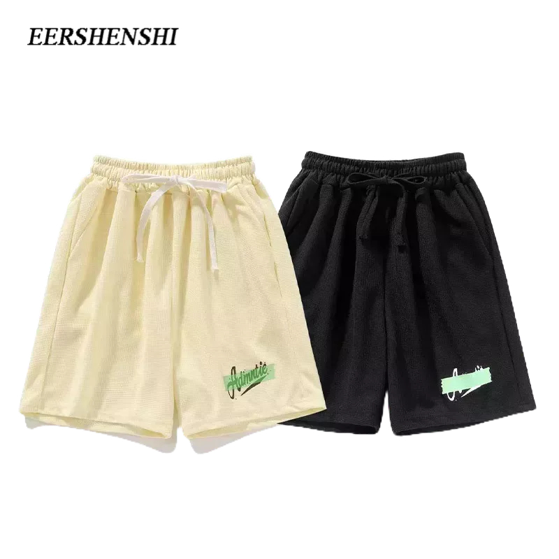 eershenshi-กางเกงขาสั้นผู้ชาย-สไตล์ยุโรปและอเมริกาฤดูร้อนเทรนด์ใหม่พิมพ์ลําลองกางเกงขาสั้นกีฬาหลวม