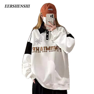 EERSHENSHI เสื้อสเวตเตอร์ผู้ชายแบรนด์อินเทรนด์ฤดูใบไม้ผลิและฤดูใบไม้ร่วงใหม่สไตล์ยุโรปและอเมริกาวินเทจคอนทราสต์แฟชั่นระดับไฮเอนด์แฟชั่นยอดนิยมเสื้อสเวตเตอร์ผู้ชาย