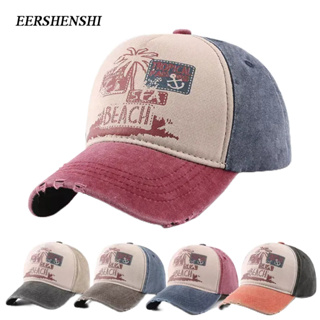EERSHENSHI หมวกเบสบอลบังแดดแฟชั่นแฟชั่นใหม่พิมพ์หมวกแนวลำลองยอดนิยม