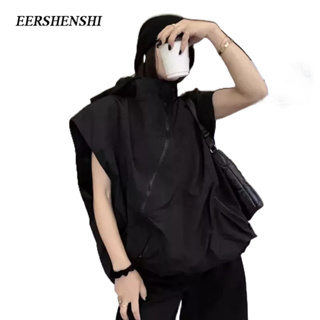 EERSHENSHI Ĕ เสื้อกั๊ก กันแดด มีซิป แนวทแยง ออกแบบเฉพาะ สําหรับผู้ชาย