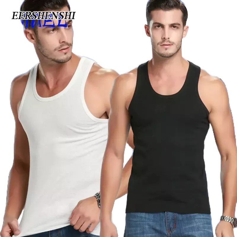 eershenshi-ยิมฤดูร้อนเสื้อกล้ามผู้ชายแบบใช้แล้วทิ้ง-ผ้าฝ้ายกระชับพอดี-สวมเสื้อชั้นในสีขาวดูดซับเหงื่อใต้