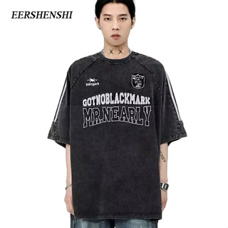 EERSHENSHI เสื้อยืดผู้ชาย เทรนด์แฟชั่นทุกการแข่งขัน คอกลม แขนสั้น ยอดนิยม ใหม่ ฮาราจูกุ เสื้อยืดผู้ชายลำลอง