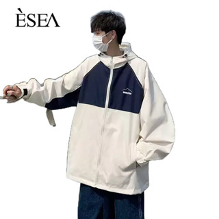 Esea เสื้อโค้ทแฟชั่น สไตล์ญี่ปุ่น มินิมอล สีตัดกัน ยอดนิยม แฟชั่นฤดูใบไม้ผลิ ฤดูใบไม้ร่วง สําหรับผู้ชาย
