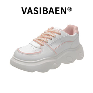 VASIBAEN ใหม่รองเท้าลำลองแพลตฟอร์มแฟชั่นมัฟฟินแพลตฟอร์มรองเท้าผ้าใบโรงเรียน