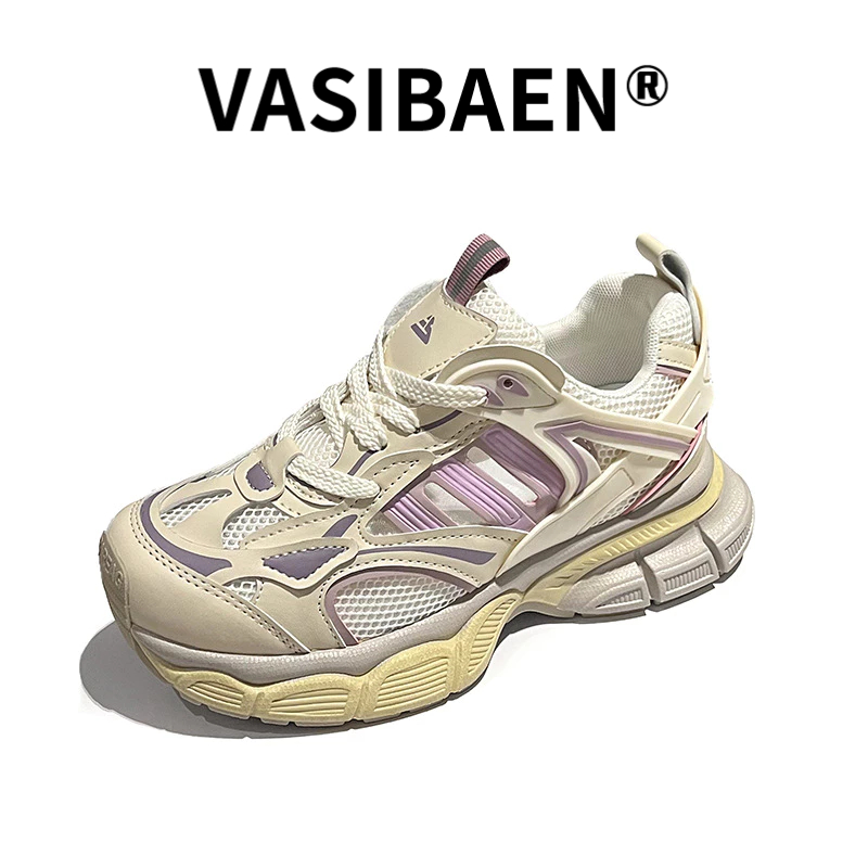 vasibaen-รองเท้าผ้าใบผู้หญิงมินิรองเท้าวิ่งสีม่วงบางและระบายอากาศสไตล์ระเบิดใหม่