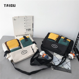 Taidu กระเป๋าสะพายไหล่ลําลอง ผ้าแคนวาส ความจุสูง สไตล์ญี่ปุ่น แฟชั่นสําหรับผู้ชาย