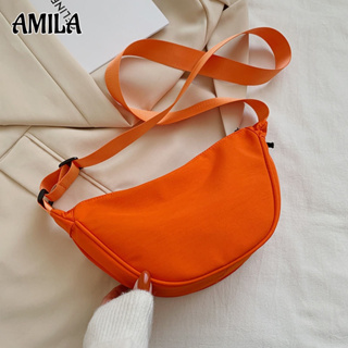 Amila กระเป๋าสะพายไหล่ ผ้าไนล่อน น้ําหนักเบา สไตล์เรียบง่าย สําหรับผู้หญิง