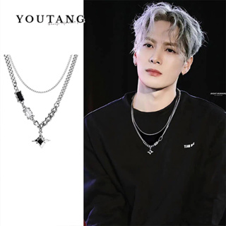 YOUTANG สร้อยคอ Niche Design Black Zircon Galaxy Mans Star Light Luxury Ins Hip Hop Sweet Cool เครื่องประดับอเนกประสงค์ Trendy Cool Accessories