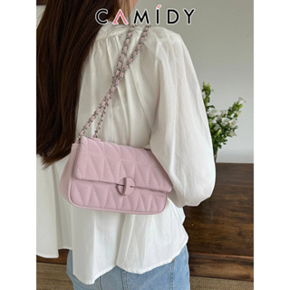 Camidy โซ่ใหม่ crossbody ไหล่เล็กรักแร้เดินทางคุณภาพสูงกระเป๋าสตรีรูปสี่เหลี่ยมขนมเปียกปูน