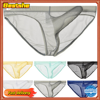 Briefs Thong Underwear Male Netting Briefs G-String T-Back Thin L/XL/2XL 1pc