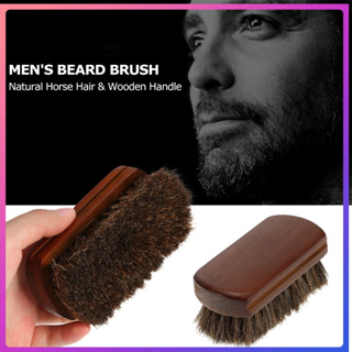 Men s Beard Brush แปรงโกงหนวดขนแปรงธรรมชาติ Hair Hair Brushing Facial Hair Brush