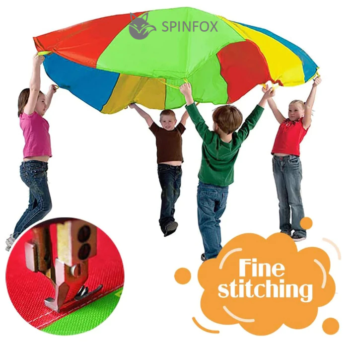 เด ็ กกลางแจ ้ ง Teamwork เกม Prop Rainbow ร ่ มชูชีพของเล ่ น Play Mat ...