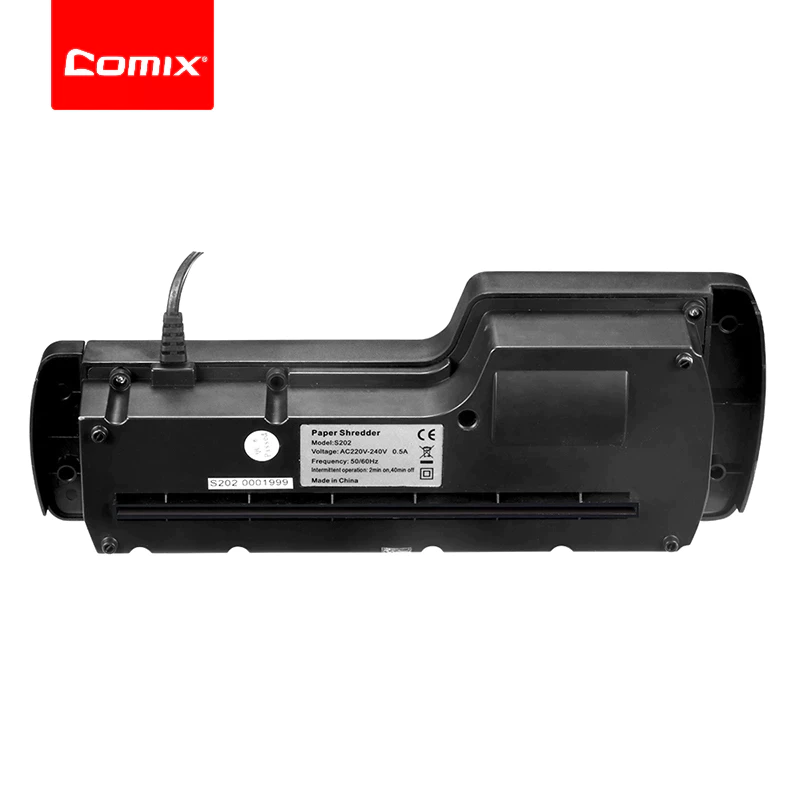 Comix S202 เครื่องทำลายเอกสาร ความจุ 9 ลิตร เครื่องทำลายเอกสารความเร็วสูง ทำลายเอกสาร ตัดกระดาษ A4 บรรจุสูงสุด 5 แผ่น จัดส่งในพื้นที่