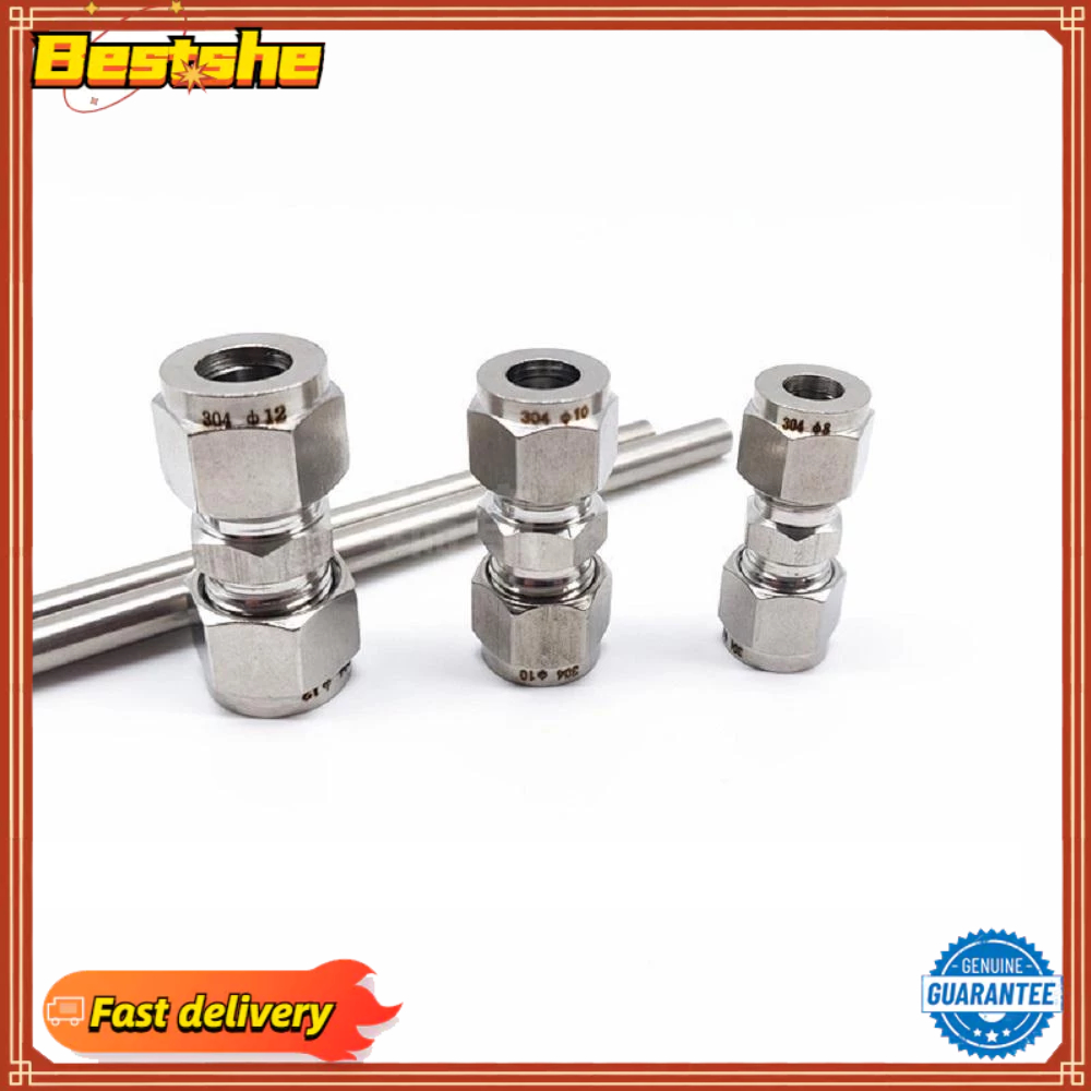 【Bestshe】Ferrule Fittings Intermediate Connector Stainless Steel 304 ...