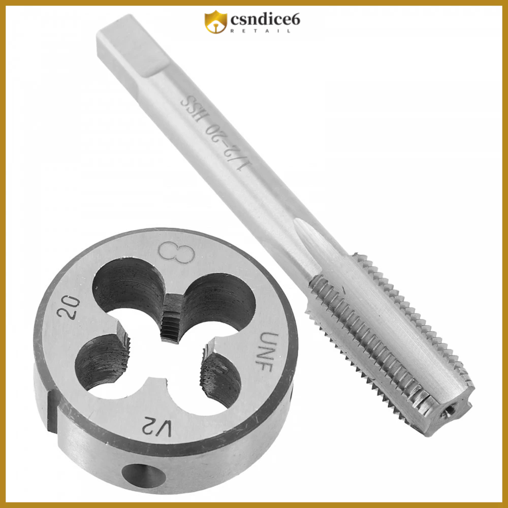 HSS 9/16-20 UN Tap & 9/16-20 UNF Die Set - Right Hand Thread, US Stock, Standard SAE, Metal Construction