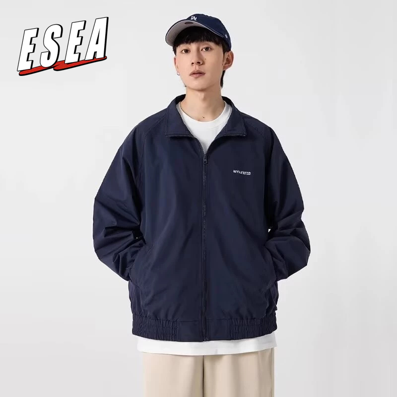 Esea Japanese Mens and Womens Loose Casual Stand-up Collar Jacket เสื้อ ...