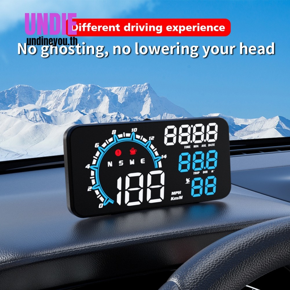 มาตรวัดความเร็วดิจิตอล Universal GPS รถ HUD Head Up Display MPH ...