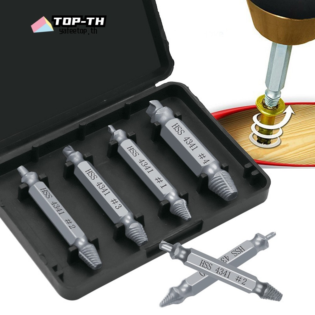 6PCS Broken Bolt Damage Screw Remover Extractor เจาะ Bits Easy Out Stud ...