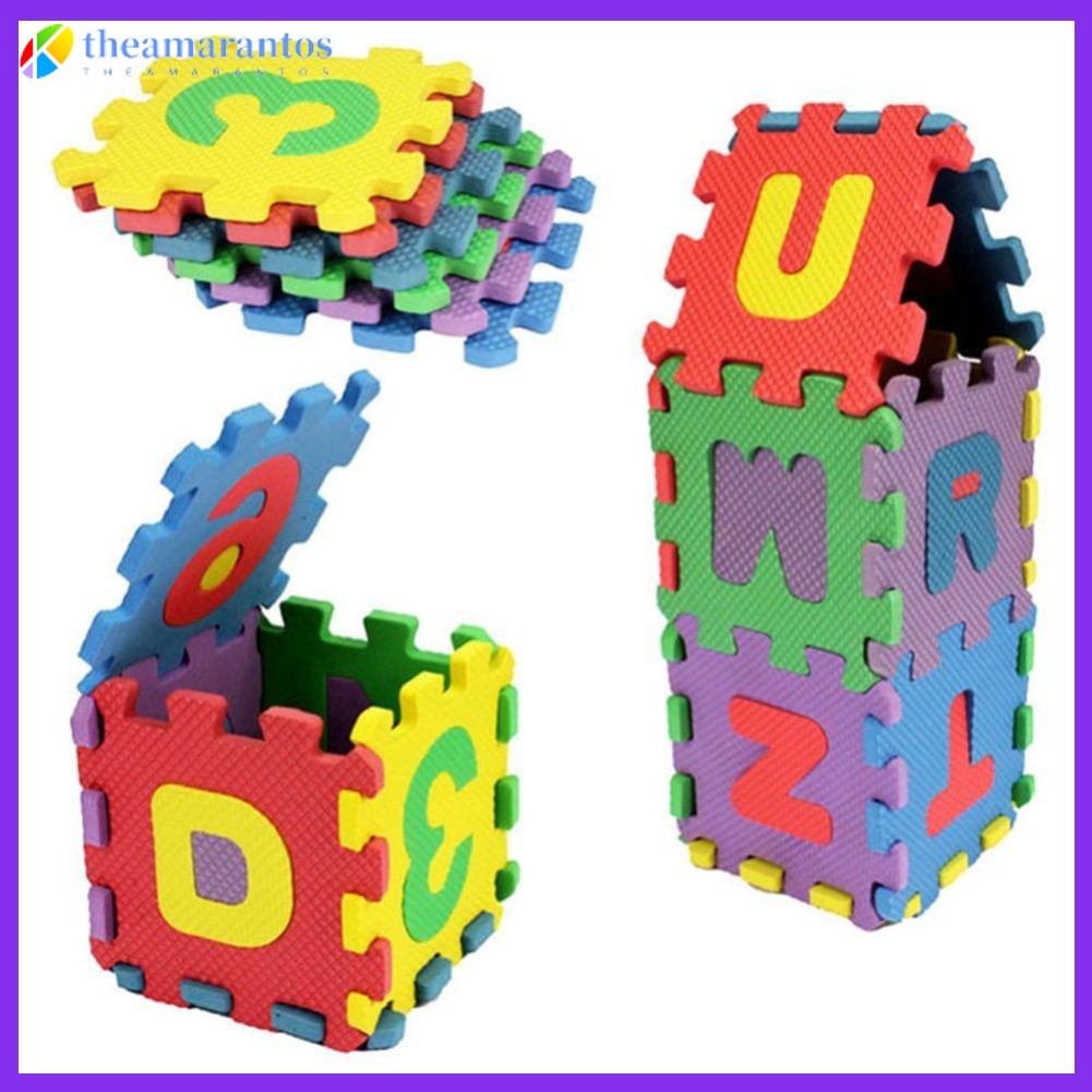 [จัดส่งรวดเร็ว] เสื่อเล่น 36 ชิ้น ABCD 123 ALPHABET KIDS CHILDREN SOFT ...