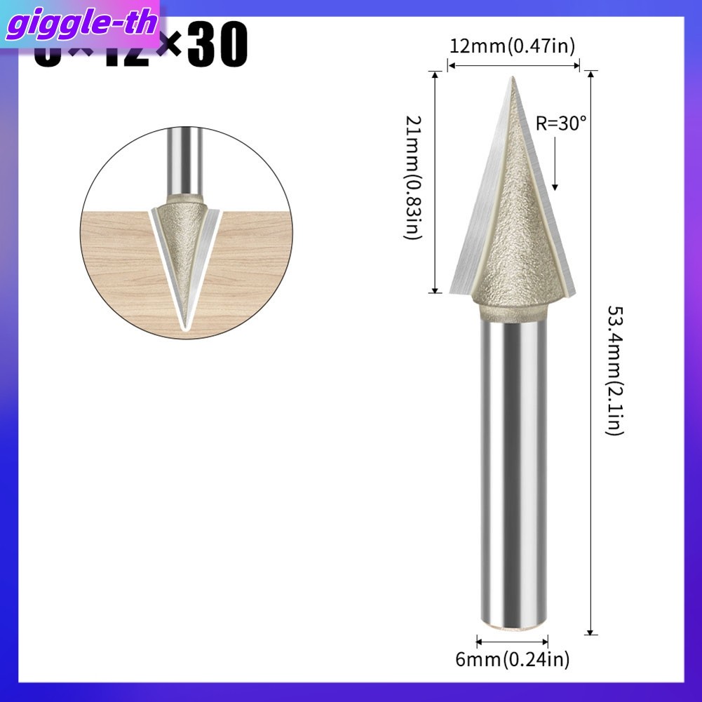 ดอกคาร์ไบด์ V 30 องศา V-Shaped แกะสลัก Router Bit CNC งานไม้ | Shopee ...