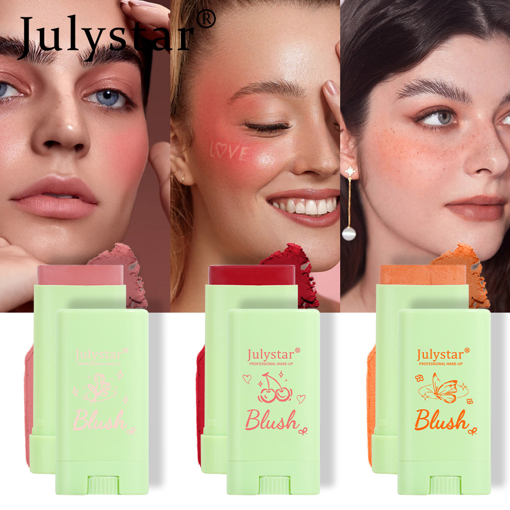 Julystar Crossborder Makeup Facial Natural Matte Blush Cream สีขยายไฮ