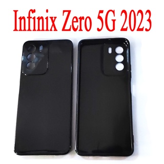 เคสโทรศัพท์มือถือ ซิลิโคนนิ่ม TPU สีดํา สําหรับ Infinix Zero 5G 2023