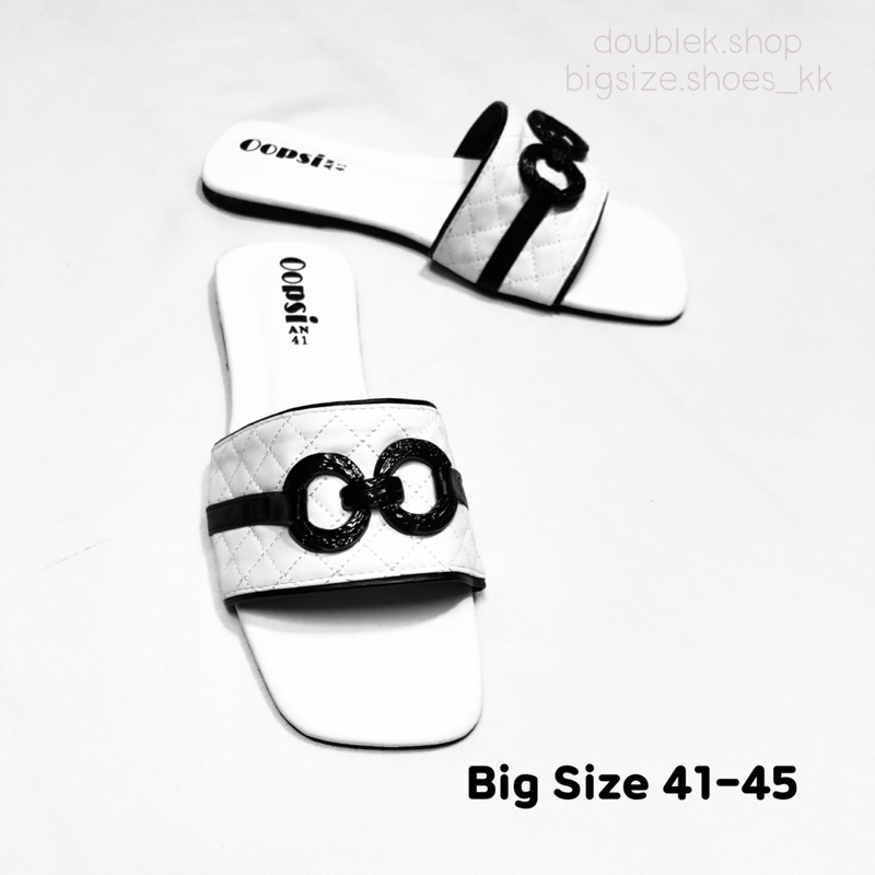149-พร้อมส่ง-ไซส์ใหญ่-41-45-แตะสวม-ส้นแบน