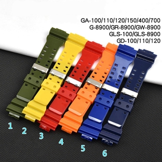 สายนาฬิกาข้อมือซิลิโคนสําหรับ Casio G - Shock Ga100 / 110 / 120 / 150 / 400 / 700 Gd100 / 110 / 120 Gls - 100 / 8900 G8900 Gd