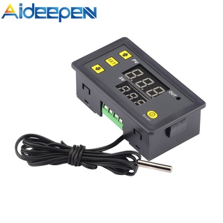 Aideepen W3230 DC12V 24V/AC110V-220V เทอร์โมสตัทควบคุมอุณหภูมิดิจิทัล LCD สําหรับบ้าน